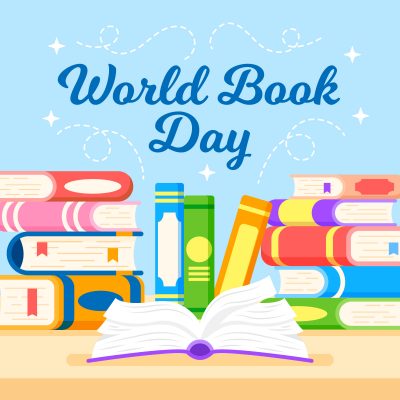 Flat Design World Book Day – Book & Reading Vector Graphics
